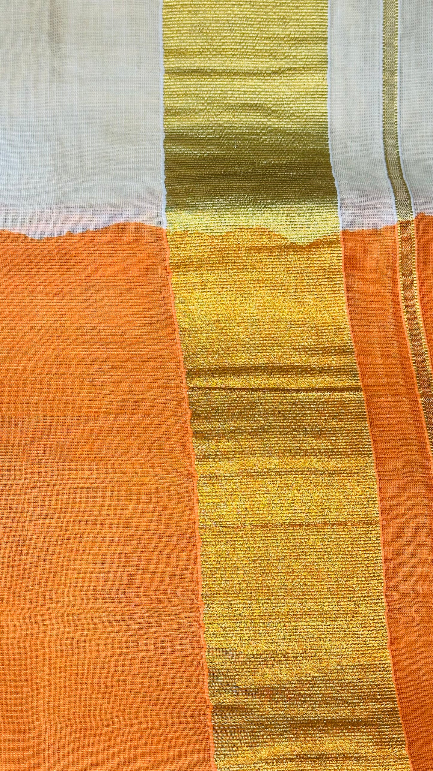 "Amber" Tie Dye Tissue Kerala Saree