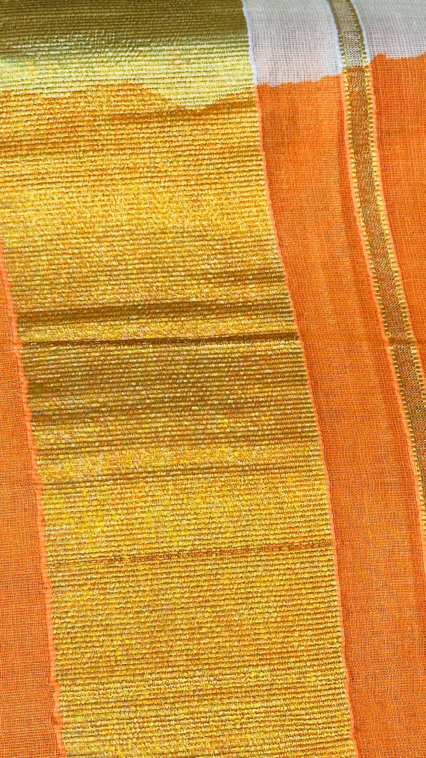 "Amber" Tie Dye Tissue Kerala Saree
